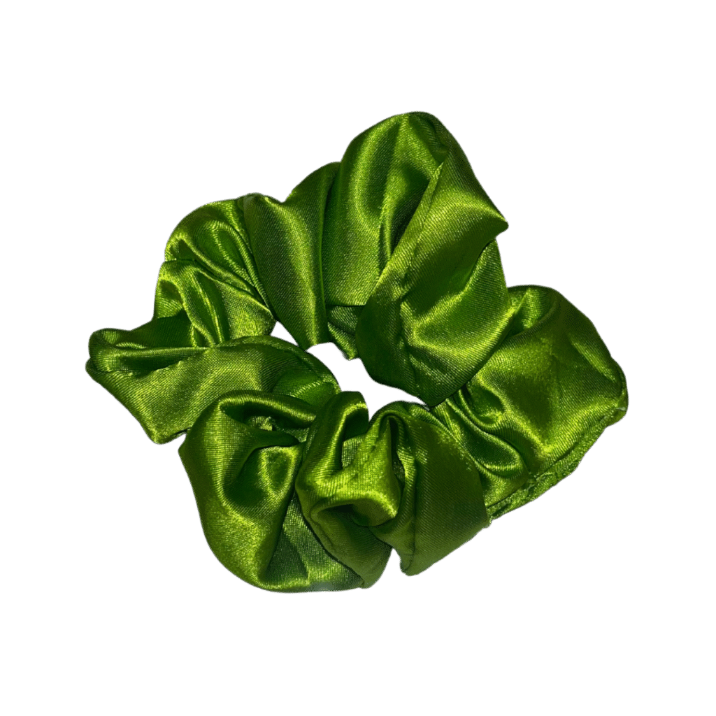 Green Silk Scrunchie