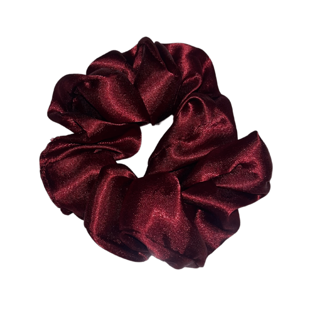 Maroon Silk Scrunchie