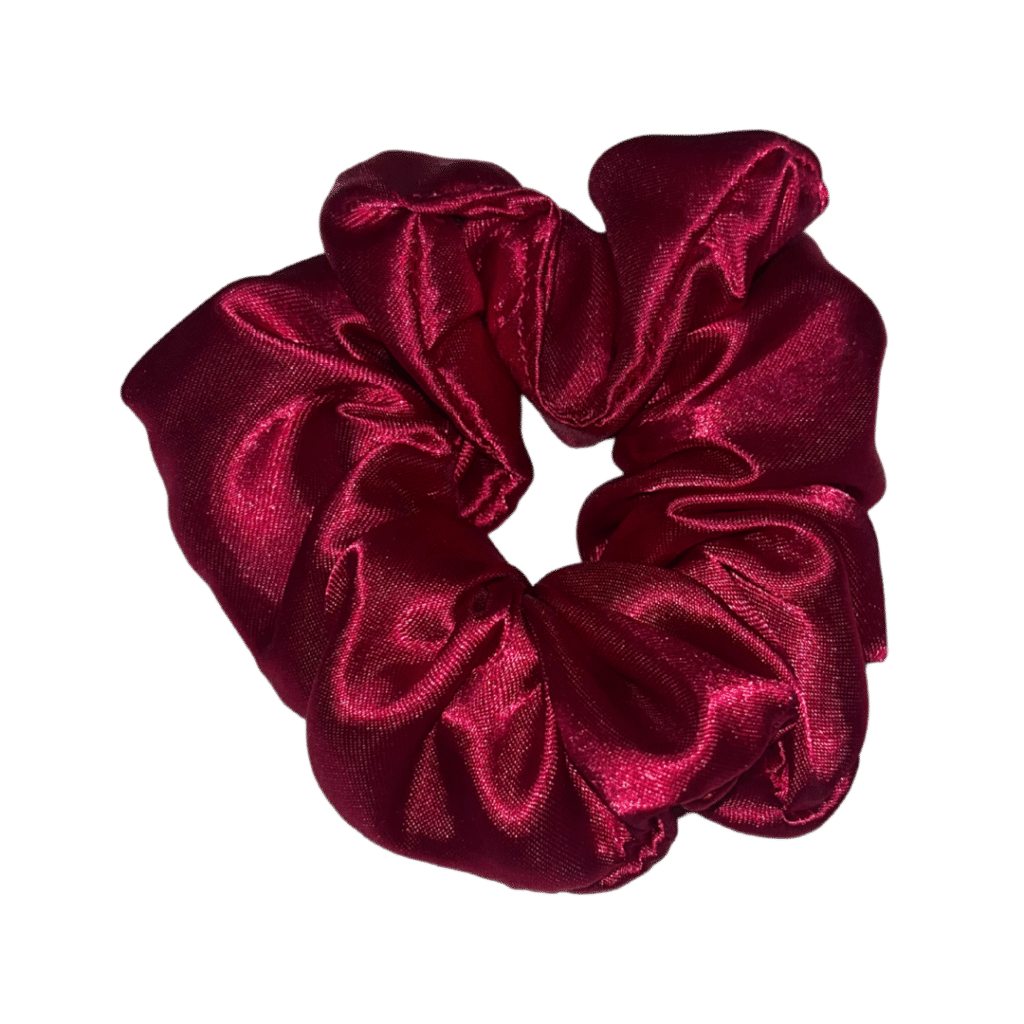 Shocking Pink Silk Scrunchie