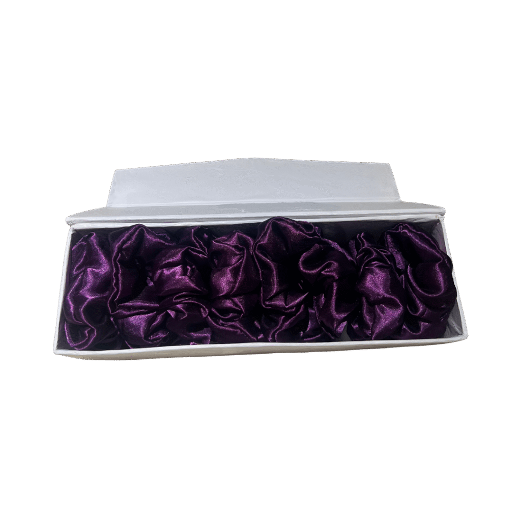 Voilet Silk Scrunchie Pack of 8