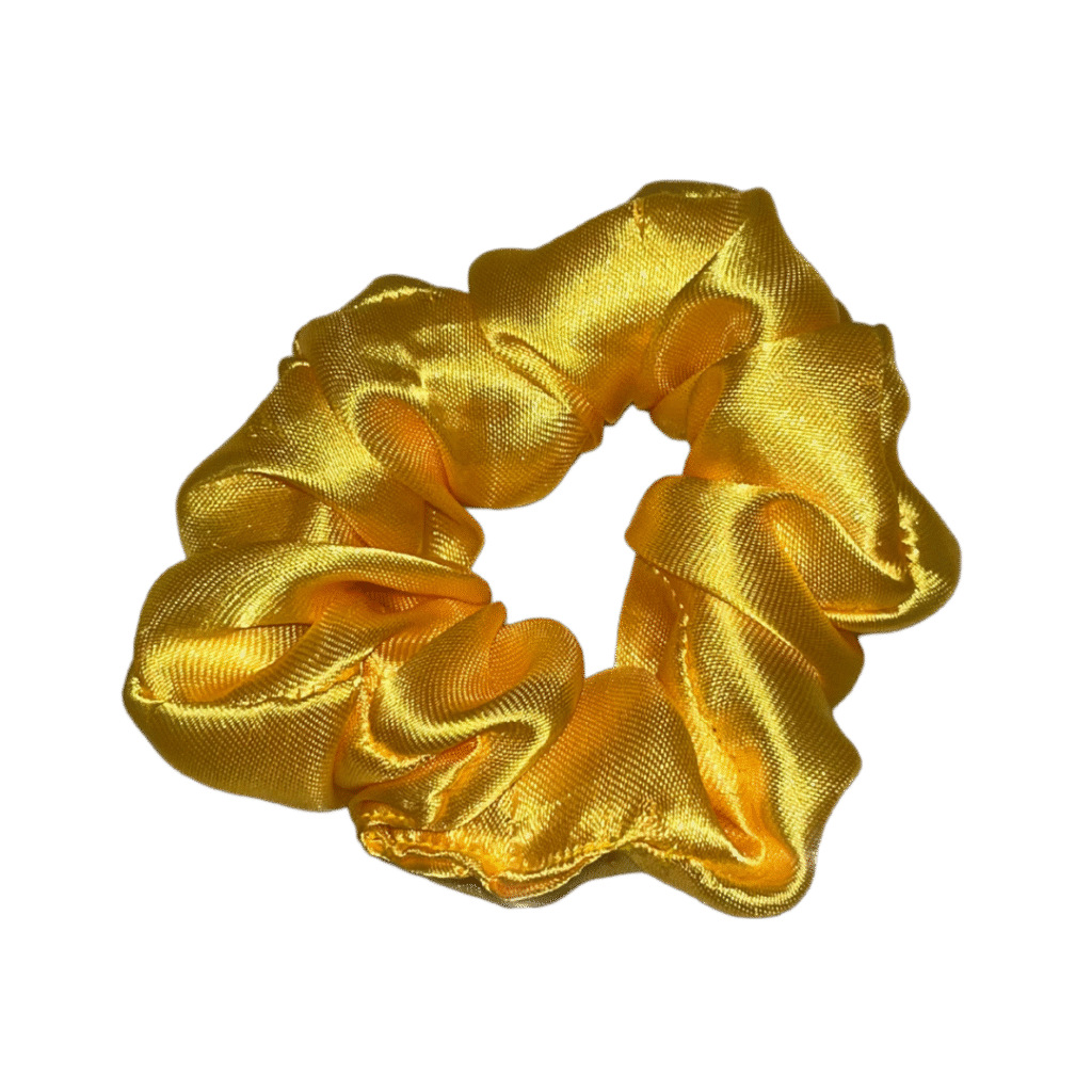 Yellow Silk Scrunchie