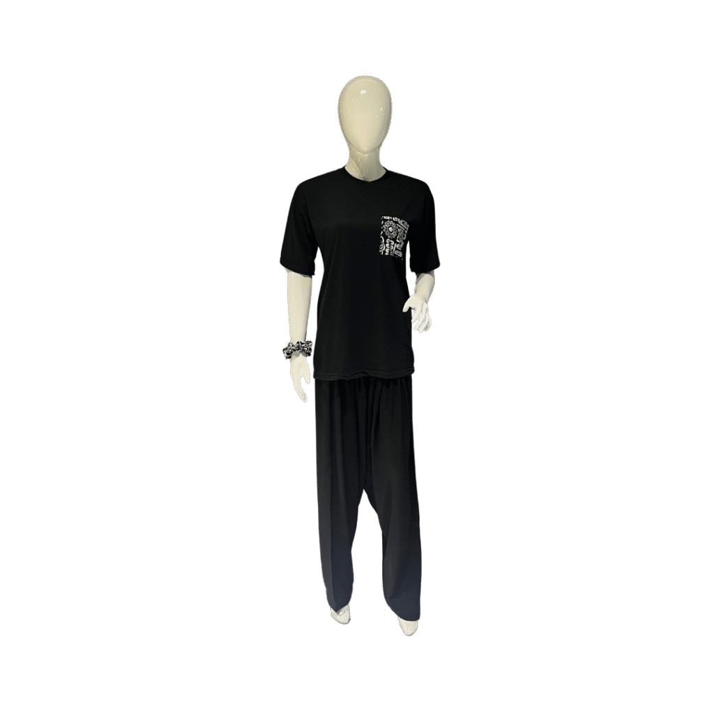 Solid Black Shalwar Set